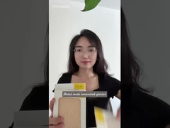 Bakır ve paslanmaz çelik Metallik örgü Özel renkler için katlanmış cam