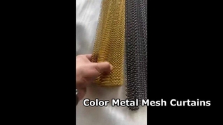 Çeşitli Renklerde Metal Mesh Perde Ürünleri