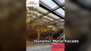 Kinetik Rüzgar Cephe Metal Mimari Mesh Perde Duvar Paneli Ticari
