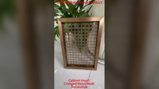 Çerçeveli Dekoratif Kıvrımlı Metal Mesh Mimari Mesh Özel Dolap Kapı Mobilya Dekorasyonu