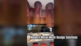 Spiral Metal Hasır Tavan Mimari Mesh Dekorasyon Gizlilik Bölümü