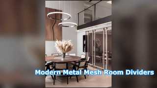 Şık Alan Bölücüler için Modern Metal Örgü Perdeler