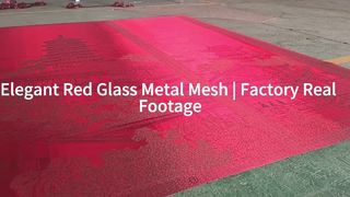 Zarif kırmızı cam metal ağın fabrikadan gerçek çekim videosu