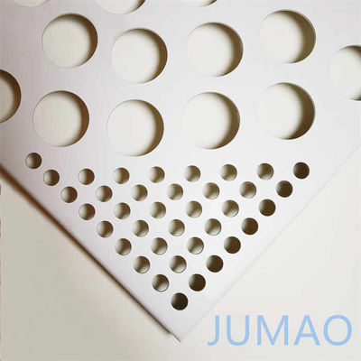 Beyaz Perforated Metal Screen Çelik Plak Tavan Alüminyum Alaşım Yuvarlak Delikler