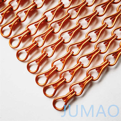 Ticari turuncu zincir bağlantı sinek perde çit dalgalı pencere ekranı