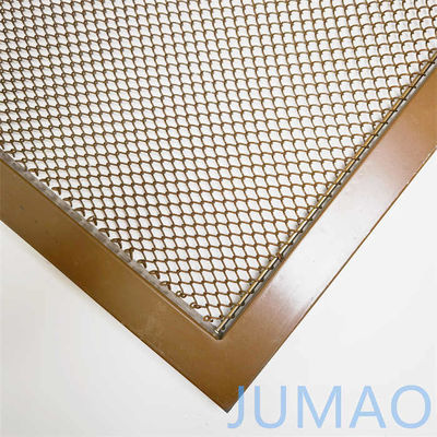 Custom Mesh Screen Divider Mimarlık Dokuma Metal Mesh Şampanya Altın