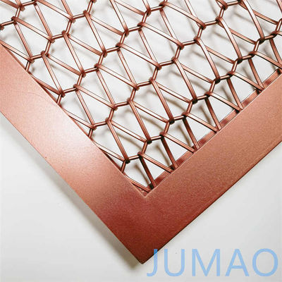 1x3 Bakır Metal Mesh Bölücü Duvar Bölmeler Kütümlenmiş