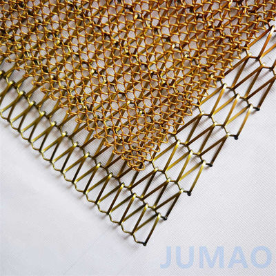 Spiral Bakır Alüminyum Metal Mesh Perde Dokusu Ticari Alanlar İçin