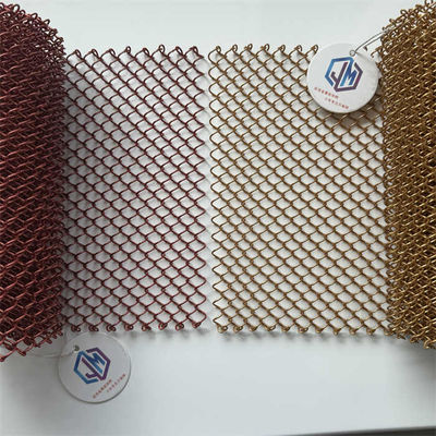 Parlak Yeşil Metal Mesh Perdeler Enerji tasarrufu için nihai çözüm Pencere iç mekanları Boyut aralığı 0.8mm-3mm