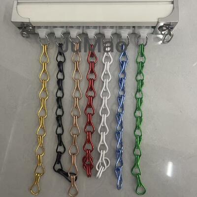 Tel çapı 18 mm veya 20 mm Tavana monte edilmiş metal zincir bağlantı perdeler Değerli depo için ağır görevli metal örgü perdeler