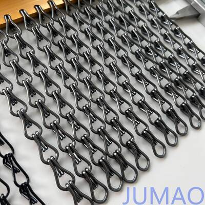 Yüksek korozyon direnci metal zincir bağlantı perdeler dekoratif giriş bölücüler için uygundur